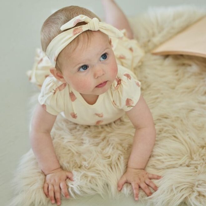 Dirkje girls baby set T-shirt skirt hairband off white