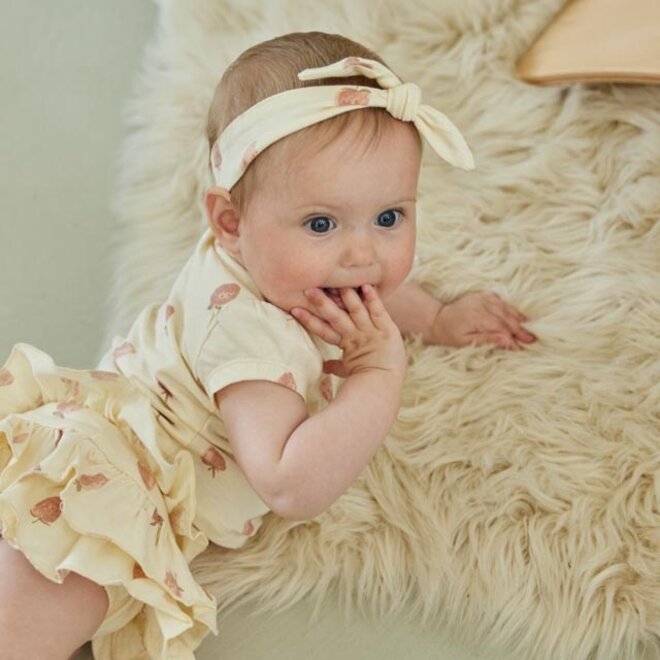 Dirkje Mädchen Baby Set T-shirt Rock Haarband off white