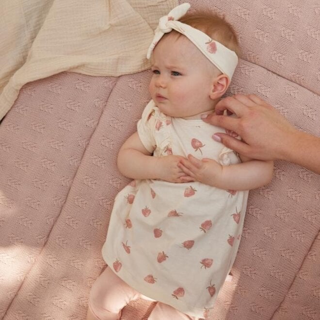 Dirkje meisjes baby set jurk legging haarband off white