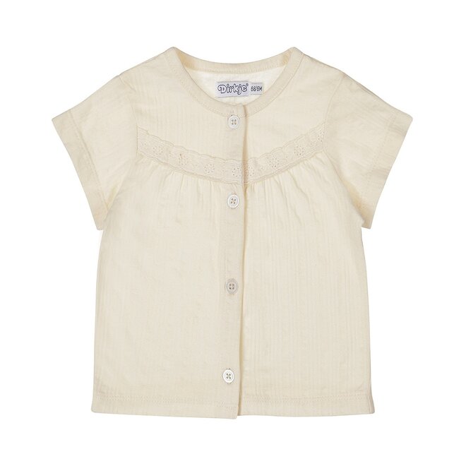 Dirkje meisjes blouse korte mouw off white