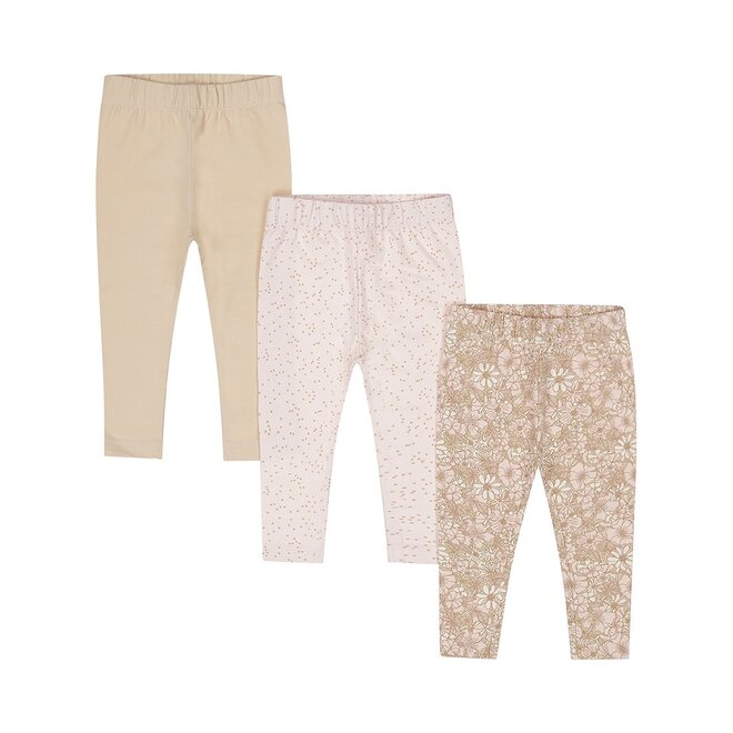 Dirkje girls set leggings beige light pink dot flower