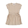 Dirkje Mädchen Kleid kurzarm beige Blumen