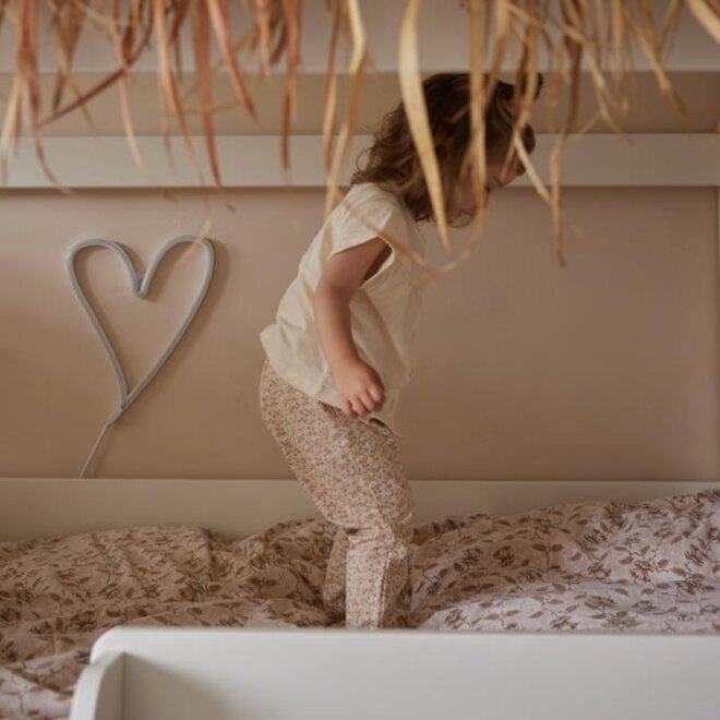 Dirkje Mädchen Set Hose Haarband beige Blumen