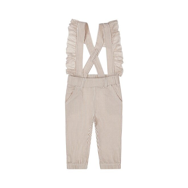 Dirkje girls dungarees brown striped