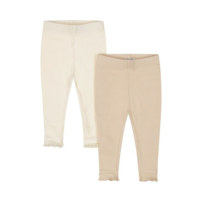 Dirkje meisjes set leggings beige off white