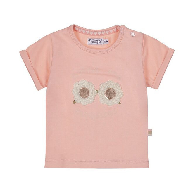 Dirkje Mädchen T-shirt lose Passform Pfirsich rosa Sonnenbrille