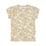 Dirkje Mädchen T-shirt off weiß grün pfirsich rosa Blumen