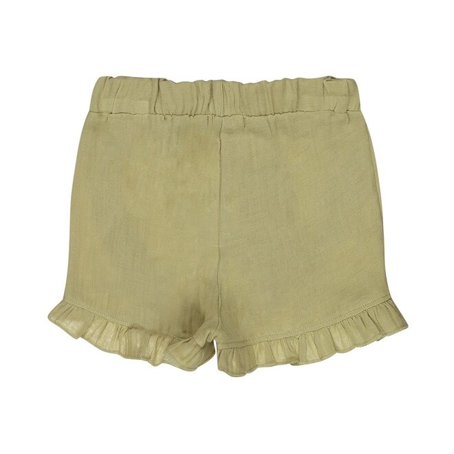 Dirkje meisjes shorts groen ruffles mousseline