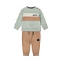 Dirkje Jungen Baby Set Pullover Sweatshirt Shorts soft grün