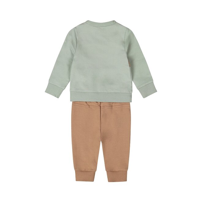 Dirkje jongens baby set sweater joggingbroek zachtgroen