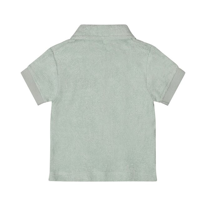 Dirkje boys polo shirt soft green terry cloth