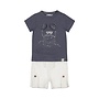 Dirkje jongens baby set T-shirt shorts donkerblauw wit