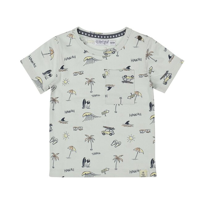 Dirkje Jungen T-shirt blau tropisch