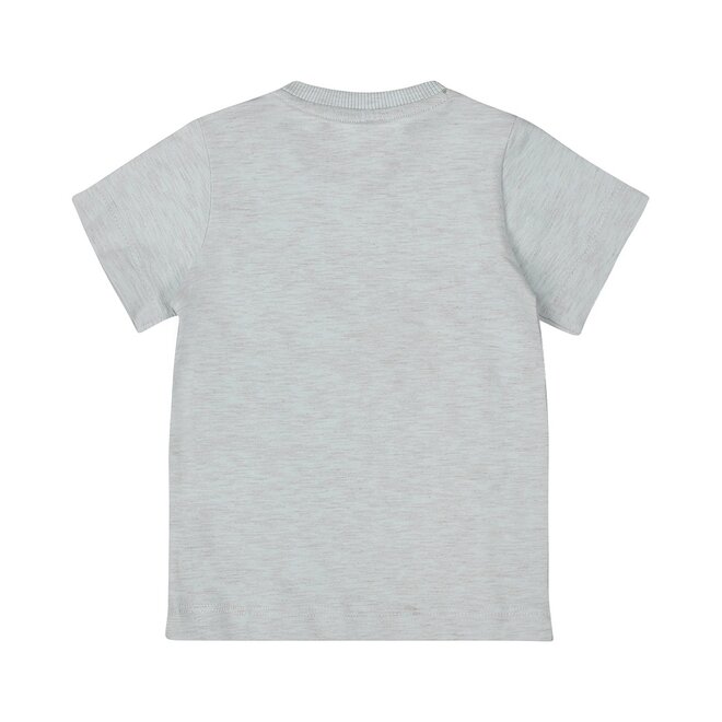 Dirkje jongens T-shirt lichtblauw gemêleerd helikopter