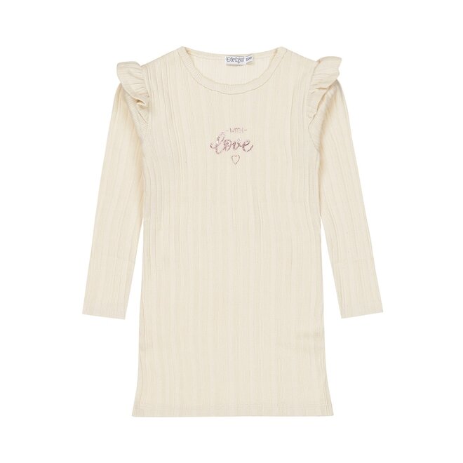 Dirkje girls dress off white love ruffles