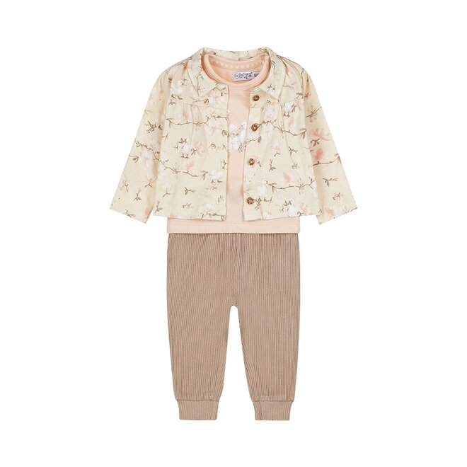 Dirkje girls' baby set off-white ducks