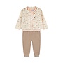 Dirkje meisjes baby set shirt vest broek off white eendjes
