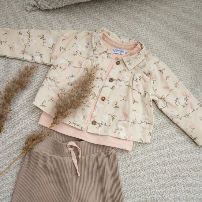 Dirkje girls' baby set off-white ducks