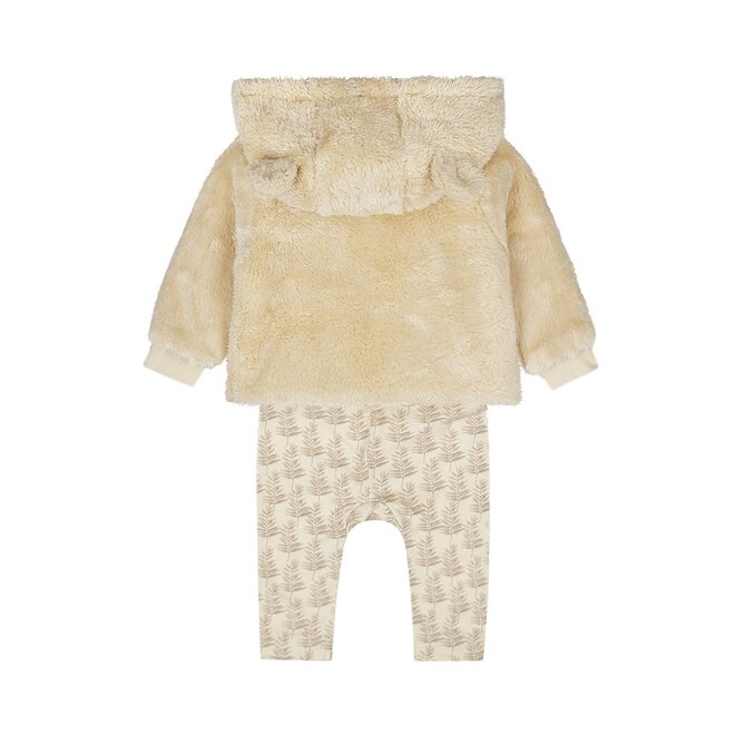 Dirkje Mädchen-Baby-Set Shirt Weste Hose Off-White