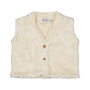 Dirkje girls' gilet, off-white faux fur