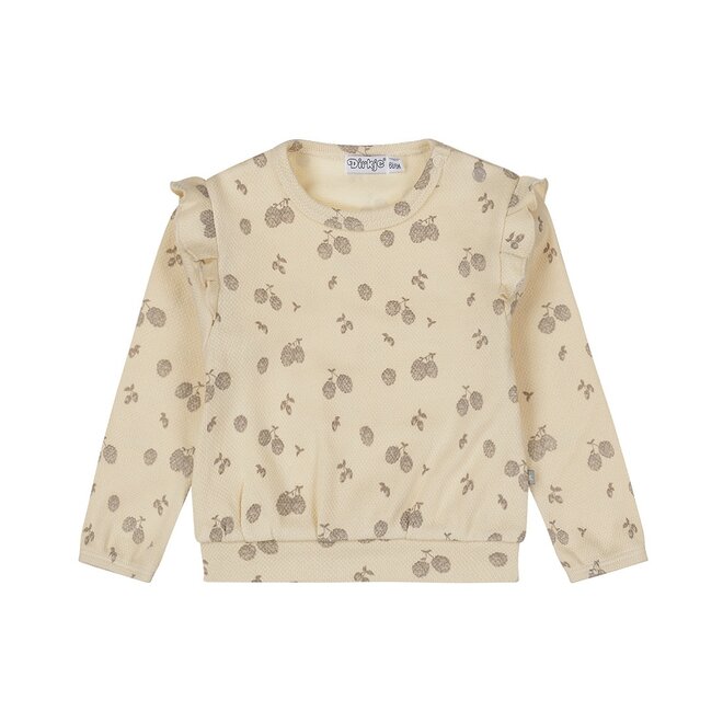 Dirkje Mädchen Sweater cremefarben Tannenzapfen