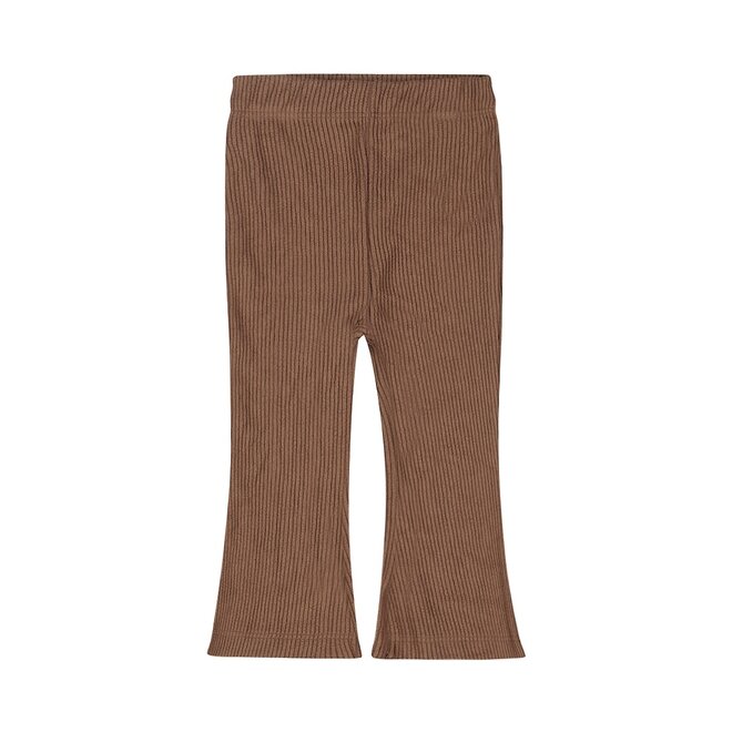Dirkje meisjes flared broek bruin rib