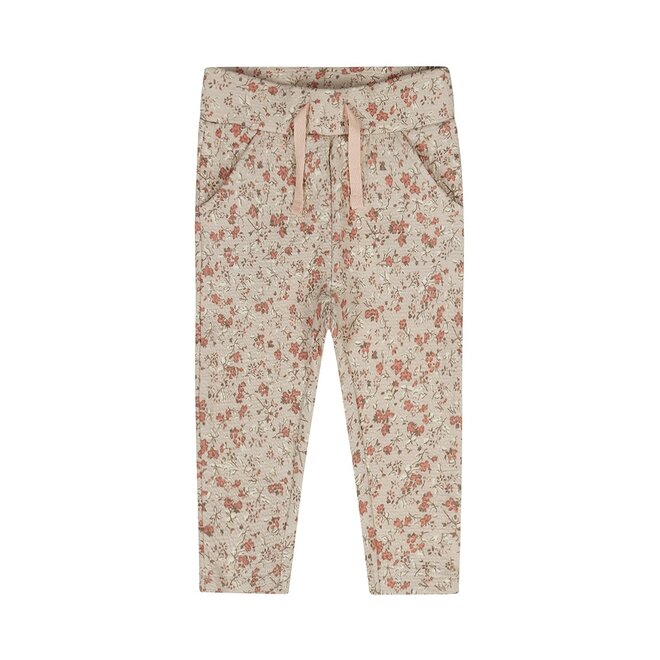 Dirkje Mädchenhose beige rosa Blumen