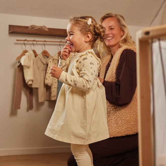 Dirkje Mädchen-Set mit 3 Leggings Off-White Hellrosa Rosa