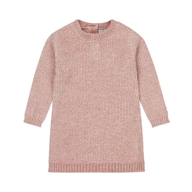 Dirkje meisjes jurk zachtroze gebreid chenille