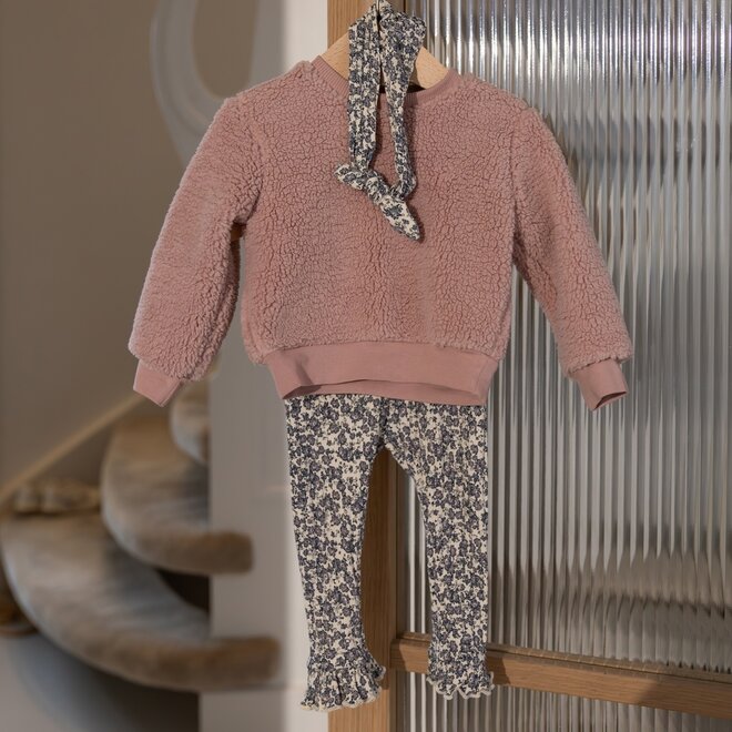 Dirkje Mädchen Set Pullover Hose Haarband zartrosa Teddy