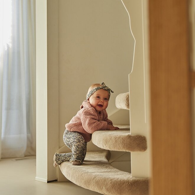 Dirkje meisjes set sweater broek haarband zachtroze teddy