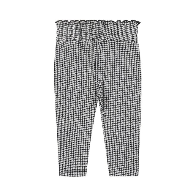 Dirkje Mädchenhose cremefarben dunkelblau Hahnentrittmuster