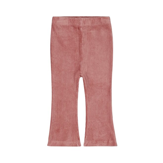 Dirkje meisjes flared broek oudroze rib corduroy