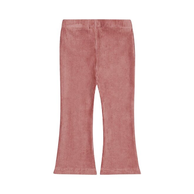Dirkje meisjes flared broek oudroze rib corduroy