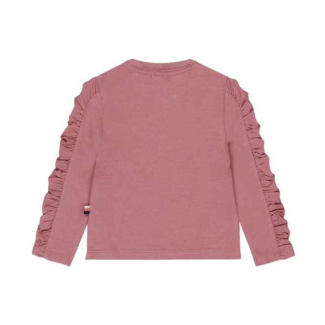 Dirkje girls' long-sleeved top in old pink amour