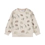 Dirkje boys' loose fit pebble wild animals sweater