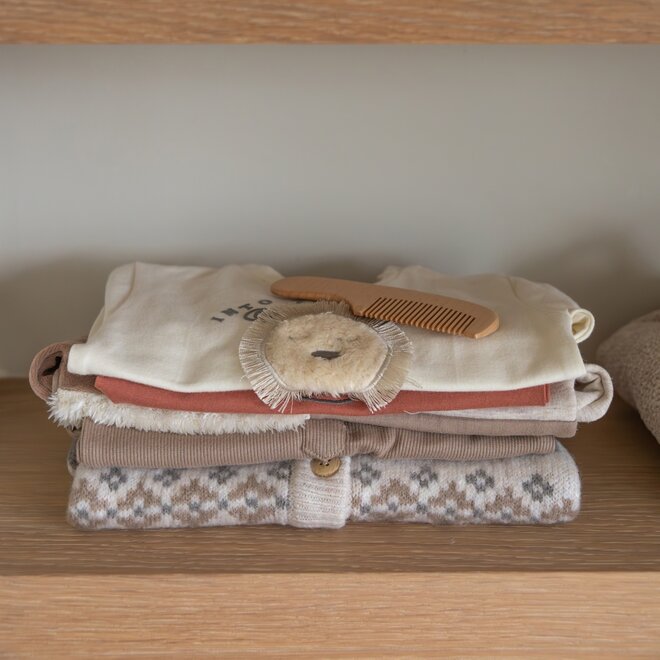 Dirkje Jungen Longsleeve, cremefarben, Löwe