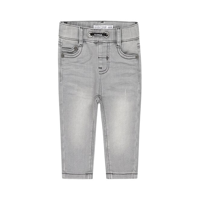 Dirkje jongens jeans tapered fit grijs knitted