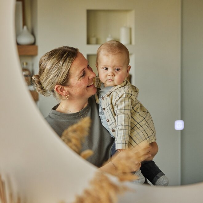 Dirkje Jungen Set Shirt Bluse Hose Pebble Navy