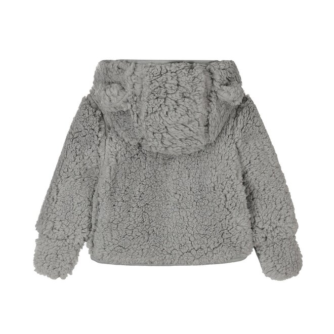 Dirkje jongens teddy jasje zachtblauw capuchon