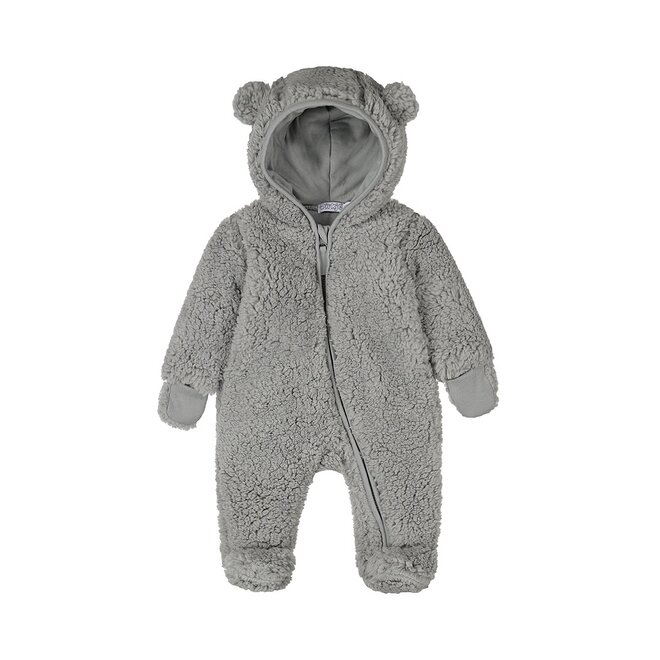 Dirkje Jungen Baby-Teddy-Schneeanzug hellblau Kapuze
