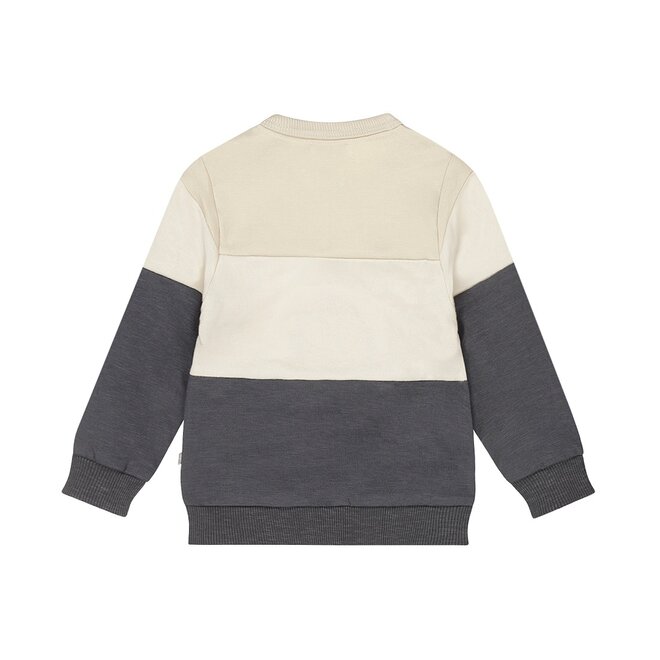 Dirkje jongens sweater pebble off white navy walrus