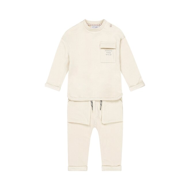 Dirkje Jungen Set Pullover Hose pebble