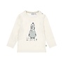 Dirkje jongens longsleeve off white pinguïn