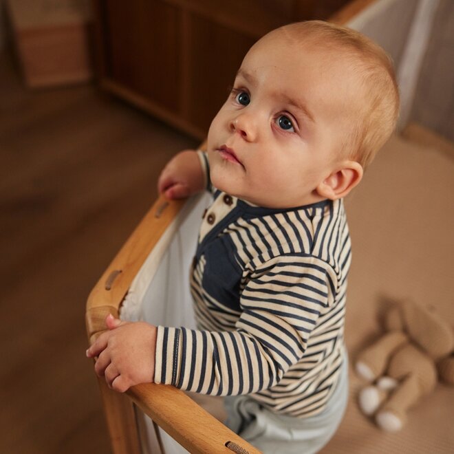 Dirkje jongens longsleeve navy off white gestreept
