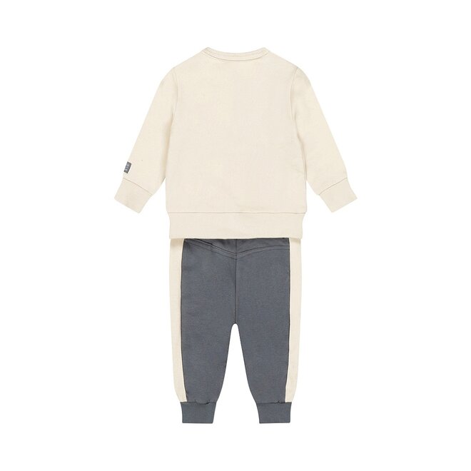 Dirkje Jungen Baby-Set Pullover Jogginghose Pebble Navy