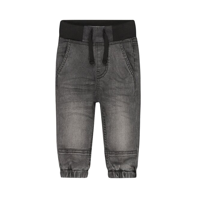 Dirkje jongens jeans jogger zwart elastische tailleband