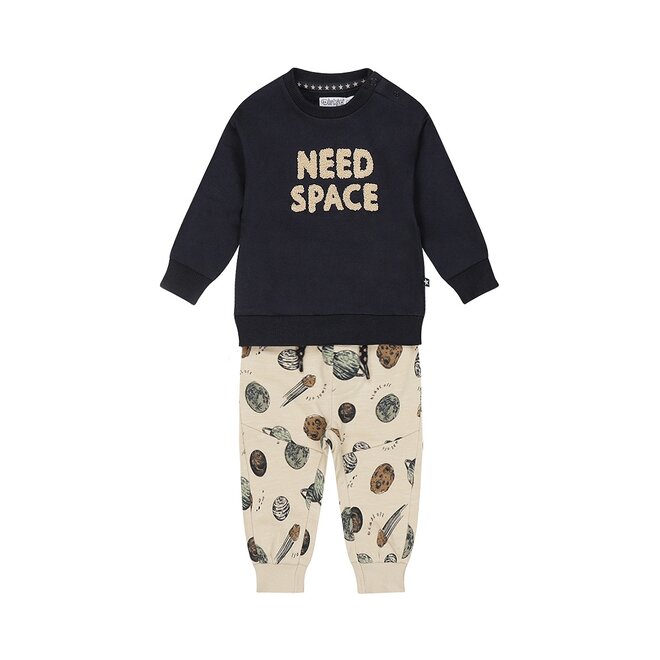 Dirkje jongens baby set sweater joggingbroek navy space
