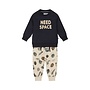 Dirkje Jungen-Baby-Set Sweatshirt Jogginghose marineblau Space