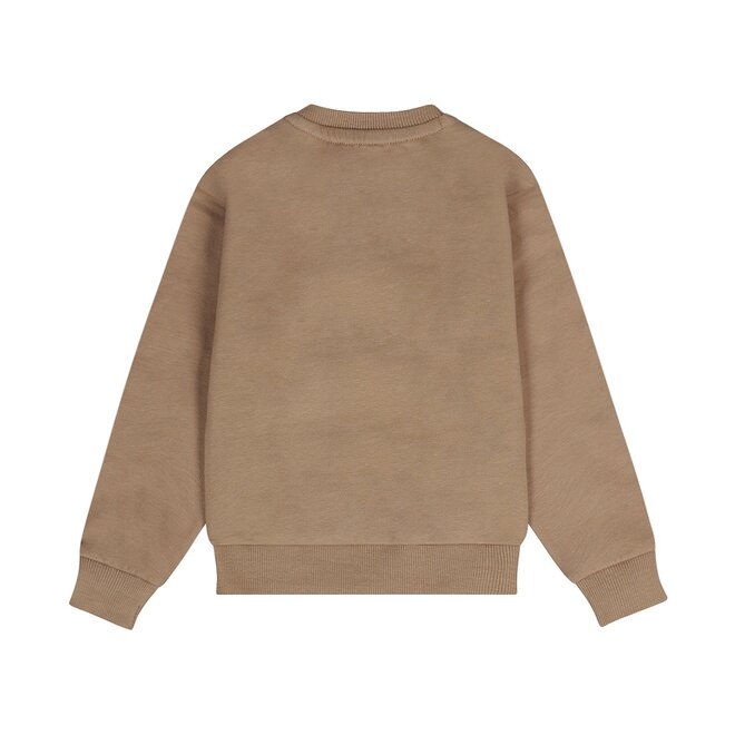 Dirkje jongens sweater dropped shoulder taupe space